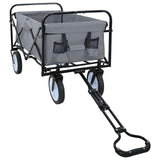 Folding Hand Trolley Manual Grey 94 x 53 x 99 cm Oxford Cloth 42020660