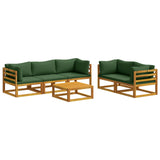 Sofa Set 6 pcs Natural Solid Acacia Wood 3417255