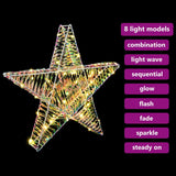 3D Star with 50 LEDs Warm white 55 x 52.5 x 9 cm PET 42019102