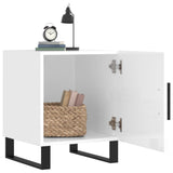 Bedside Cabinet High Gloss White 40x40x50 cm Engineered Wood 827616