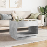 ZNTS Coffee Table with Infinity LED Concrete Grey 70x50x50 cm 847661