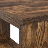 Desk with Shelf Smoked Oak 90 x 50 x 75 cm Engineered Wood 869510