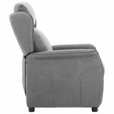 Recliner Chair Light Grey 66.5 x 94 x 101.5 cm Polyester 340152