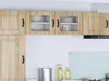 Wall Glass Cabinet LUCCA 2 pcs Sonoma Oak 40 x 31 x 40 cm 884839