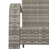 Garden Adirondack Chair Grey Poly rattan, powder-coated steel 319695