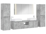 Bathroom Furniture Set 6 pcs Concrete Grey 3407234