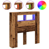 LED Headboard Old Wood 100x18.5x103.5 cm Engineered Wood 857682