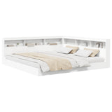 Bookcase Bed with Headboard White 180 x 200 cm Engineered wood 3335744