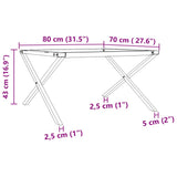 Coffee Table Legs X-Frame 80x70x43 cm Steel 357899