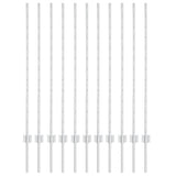 Embedded Fence Post 11 pcs Silver 160 cm Powder-Coated Steel 42006299