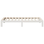 ZNTS Bed Frame without Mattress White 90x200 cm Solid Wood Pine 859221