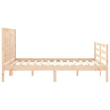 Bed Frame without Mattress Double Solid Wood 3194611