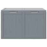 Garden Storage Box 180L Grey PP Wood Look 151234