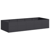 Planter Black 200x80x40 cm Steel 860752