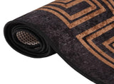 Rug Washable Black and Gold 400x300 cm 136629
