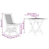 Garden Dining Set 3 pcs Brown Solid Acacia Wood 3385963