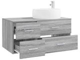 Bathroom Furniture Set 2 pcs Grey Sonoma Engineered Wood 3404005