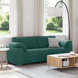 Sofa Dark Green 219 x 77 x 82 cm Fabric 4105242