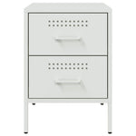 ZNTS Bedside Cabinet White 36x39x50.5 cm Steel 842932