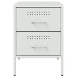 ZNTS Bedside Cabinet White 36x39x50.5 cm Steel 842932