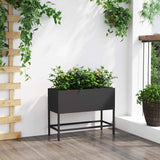 Raised Garden Planter Black 60 x 26 x 45 cm Steel 865883