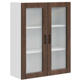 Wall Glass Cabinet PORTO Brown Oak 80 x 31 x 100 cm 885512
