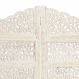Hand carved 4-Panel Room Divider White 160x165 cm 285327