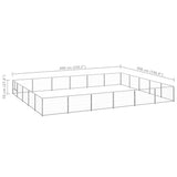 Dog Kennel Silver 30 m Steel 3082164