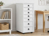 Rolling Cabinet with Drawers CORONA White 42040536