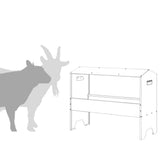 Livestock Feeding Trough Black 79 x 35 x 62 cm 874627