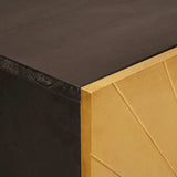 Side Cabinet Black and Gold 60 x 33.5 x 100 cm Solid Mango Wood 4017858