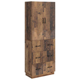 Cabinet Set 2 pcs Old Wood 66 x 34.5 x 87 cm Engineered Wood 3416806