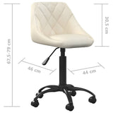Dining Chair Cream Velvet 335359