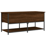 Storage Bench Brown Oak 100x42.5x47 cm Engineered Wood 839027