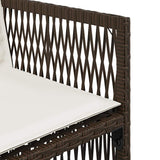 Garden Chairs with Cushions 4 pcs Brown Poly Rattan 364969