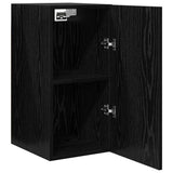 Wall TV Cabinet Wall-mounted 2 pcs Black Oak 30.5 x 30 x 60 cm 875070