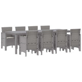 Garden Dining Set 9 pcs Light Grey Polypropylene 3378749
