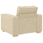 Sofa Set with Cushion 3 pcs Cream 220 x 78 x 84 cm Fabric 3324616
