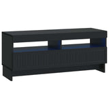 LED TV Cabinet Black Engineered Wood 896106
