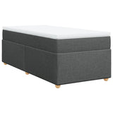 Box Spring Bed with Mattress Dark Grey 90x200 cm Fabric 3285346