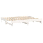 ZNTS Pull-out Day Bed without Mattress White 2x cm 823380