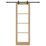 Sliding Door ORKDAL Natural and Black 78 x 232 cm 3332163