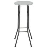 Bar Chair Set of 2 White HDPE and powder-coated steel Foldable 44562