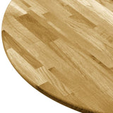 ZNTS Table Top Solid Oak Wood Round 23 mm 600 mm 245983