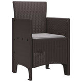 Garden Chair 4 pcs Brown 53 x 49 x 85 cm Polypropylene 847475