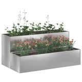 Garden Planter Silver 100 x 60 x 45 cm Galvanised Steel 865874