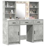 Dressing Table Set 3 pcs Concrete Grey Engineered Wood 3334293
