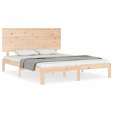 Bed Frame without Mattress King Size Solid Wood Pine 3193666