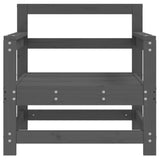 Garden Chairs 2 pcs Grey Solid Wood Pine 825494