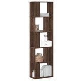 Bookcase 5-Tier Brown Oak 45x23.5x162.5 cm Engineered Wood 852786
